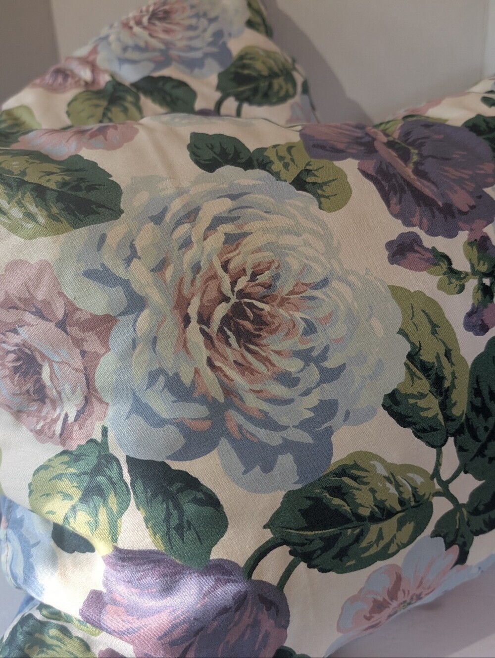 Cottagecore Pillow Set, Blue Purple Green White- 22x15